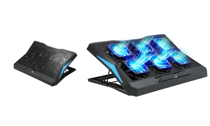 Foldable Laptop Cooler 6-fan Stand Low Noise