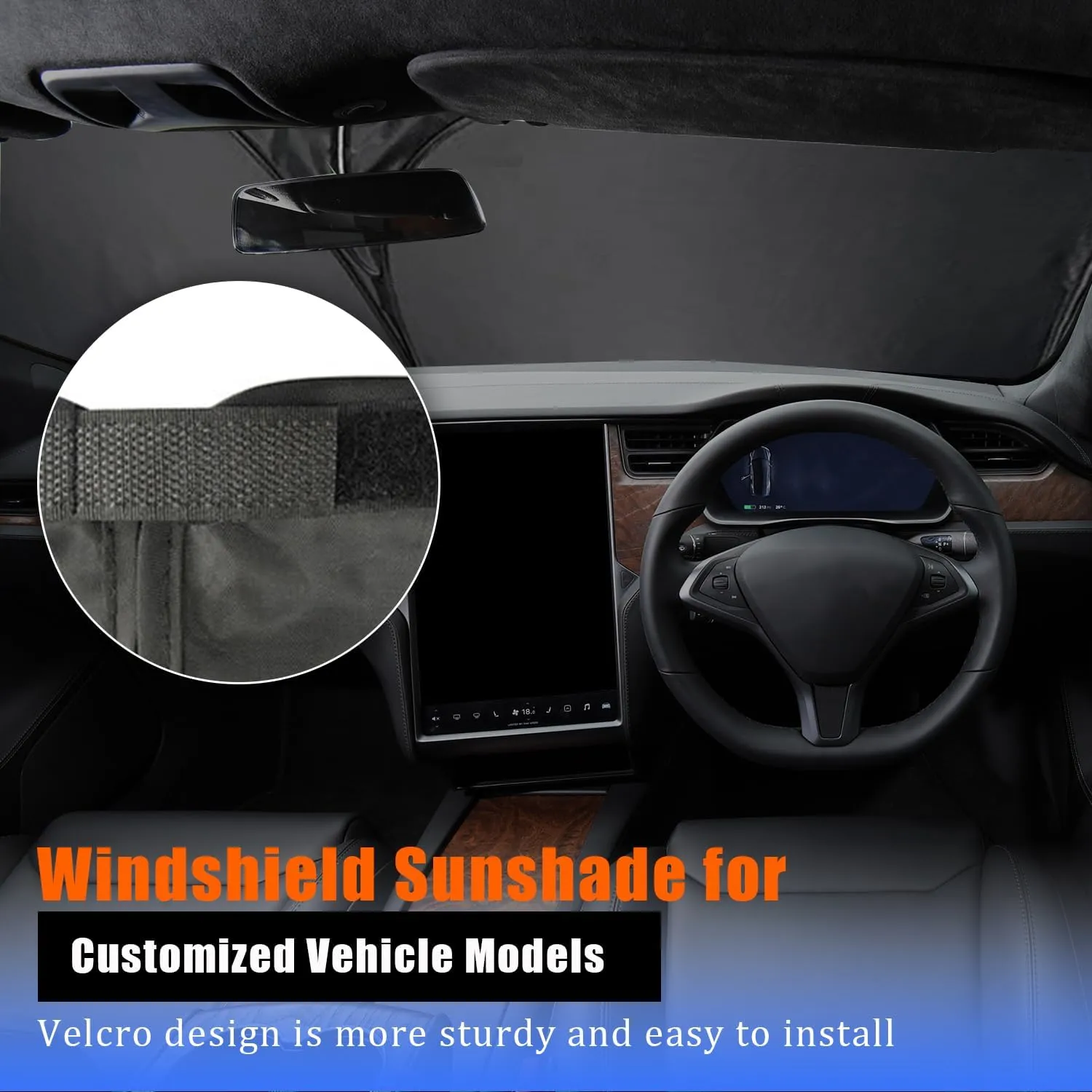 Foldable Windshield Sun Shade, UV Protector for Car Interior, Fit for 2019-2024 GMC Sierra 1500 2500 3500
