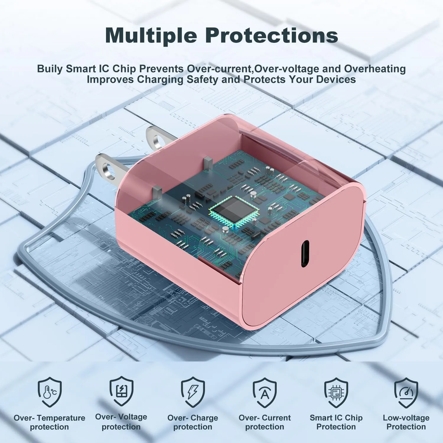 for Apple Watch Charger,2 in 1 USB C Charger for iPhone＆iWatch,Magnetic iWatch Fast Charging Cable 6ft with 20W Charger Block for Apple Watch Series Ultra 9 8 7 6 5 4 3 SE＆iPhone 14 13-Pink