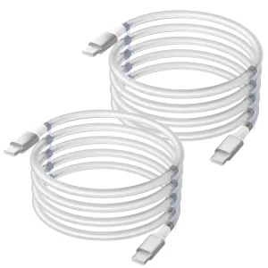 for USB C to USB C Magnetic Charging Cable (6ft 2pack) Tangle-Free Surrounded Magnets Easy Storage Handling Fast Charger Cord for Phone 15/Plus/pro/promax and Android Devices