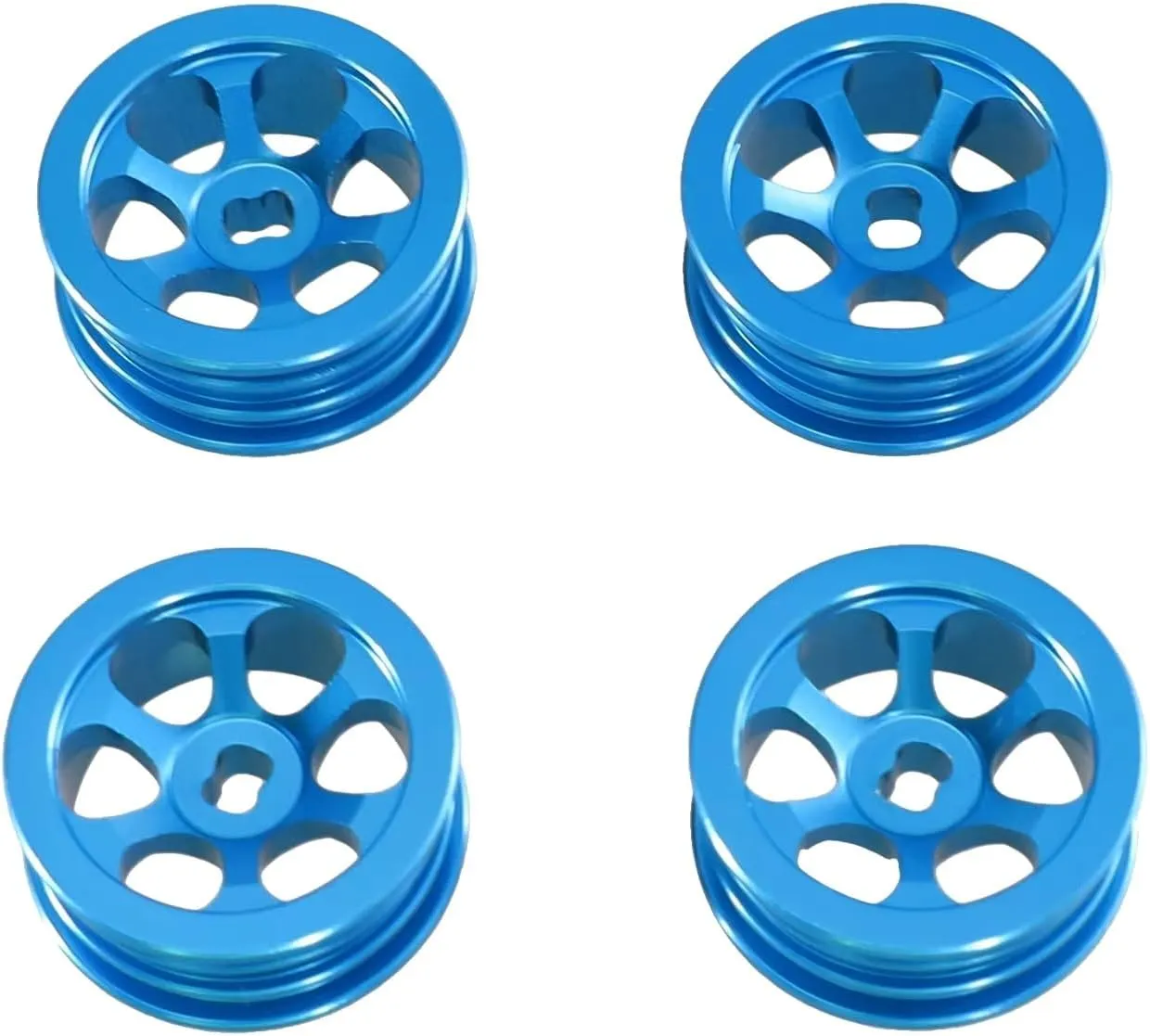 for Wltoys K989 284131 284010 284161 1/28 Metal Wheel for Rally Tire RC Remote Control Car for Universal Upgrade Accessories Replacement RC Car DIY Parts(Blue)