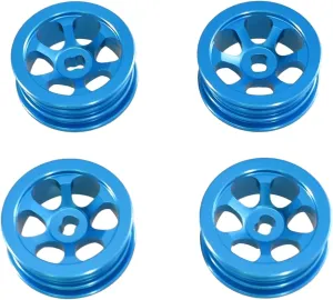 for Wltoys K989 284131 284010 284161 1/28 Metal Wheel for Rally Tire RC Remote Control Car for Universal Upgrade Accessories Replacement RC Car DIY Parts(Blue)