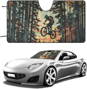 Forest Off-Road Riding Windshield Sun Shade Foldable Reflective Sun Shade Blocks UV Rays,Car Interior Accessories