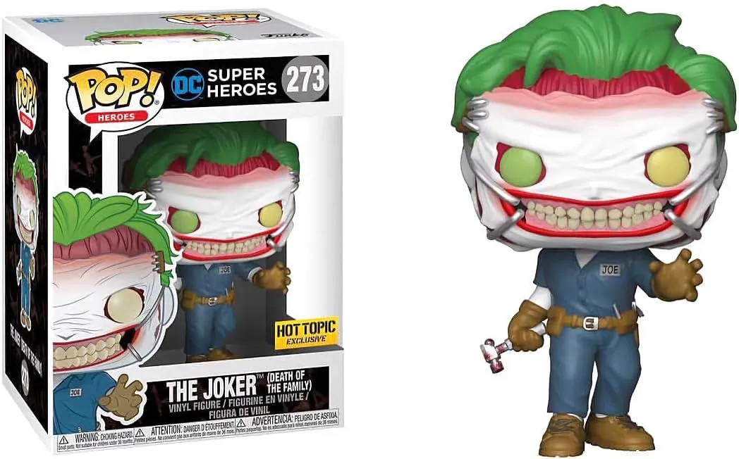 Funko The Joker [Death of The Family] (Hot Topic Exclusive): DC Universe x POP! Heroes Vinyl Figure & 1 POP! Compatible PET Plastic Graphical Protector Bundle [#273 / 37487 - B]