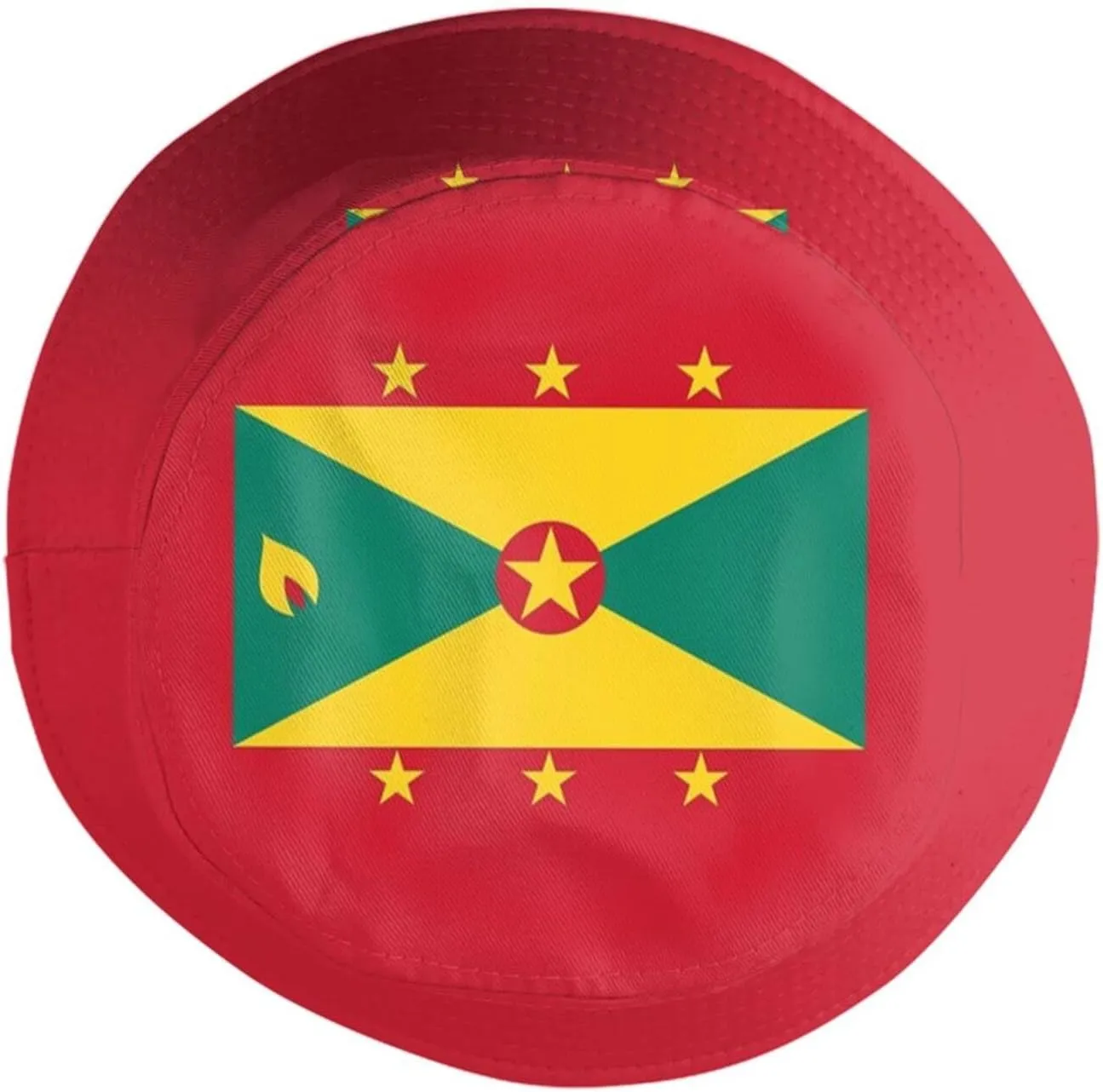 Funny Grenada Flag Bucket Hats Fashion Sun Cap Packable Outdoor Grenadian Fisherman Hat for Women and Men