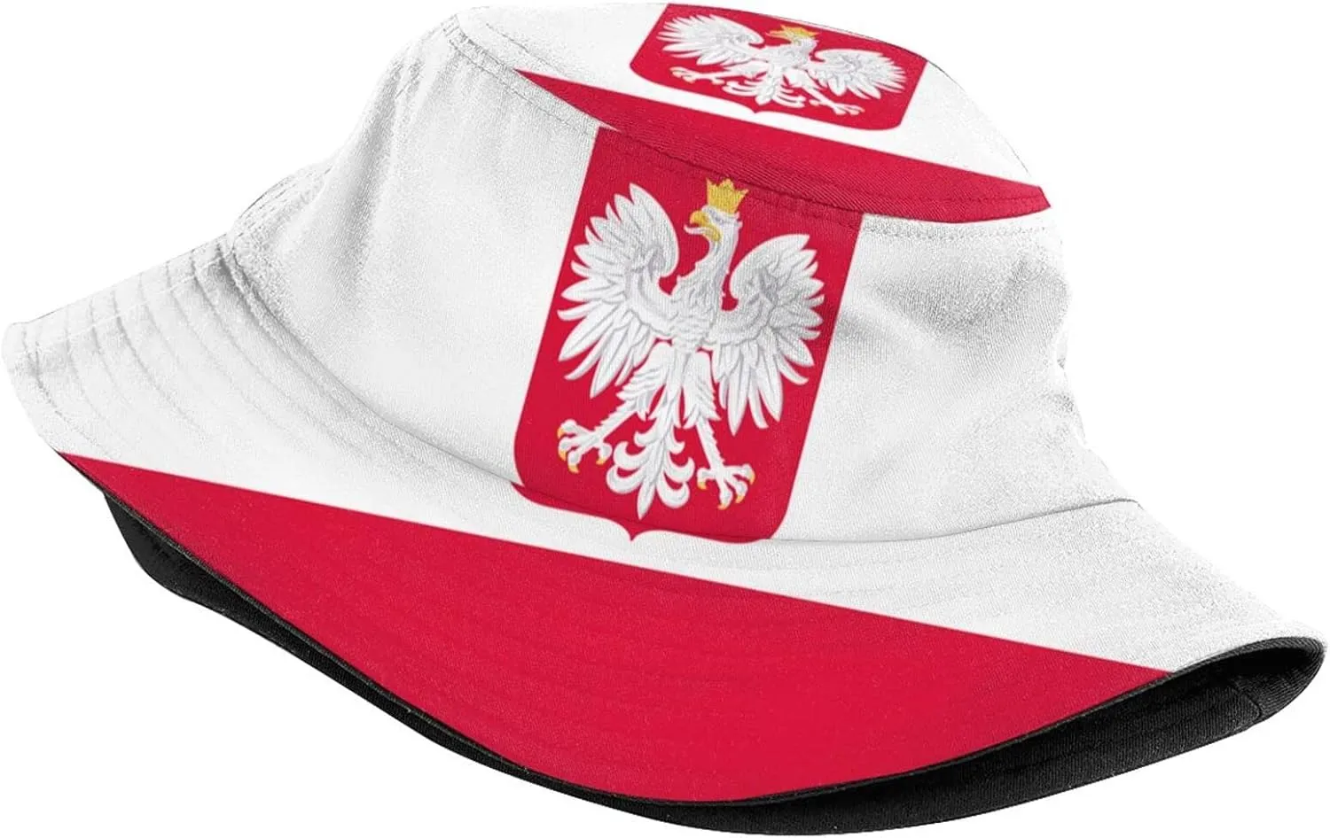 Funny Poland Flag Bucket Hats Fashion Sun Cap Packable Outdoor Polish Fisherman Hat for Women and Men