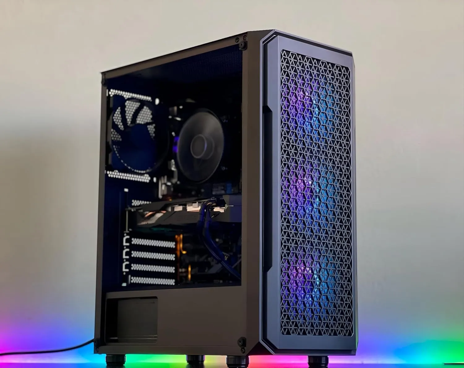 Gaming PC Computer Desktop RTX 4060 Graphics AMD Ryzen 8 Core CPU 4.6Ghz Max Turbo 32GB DDR4 3200 MHZ RAM 1TB Storage Solid State Drive SSD Plug and Play Windows 11 Pro Gaming Tower System