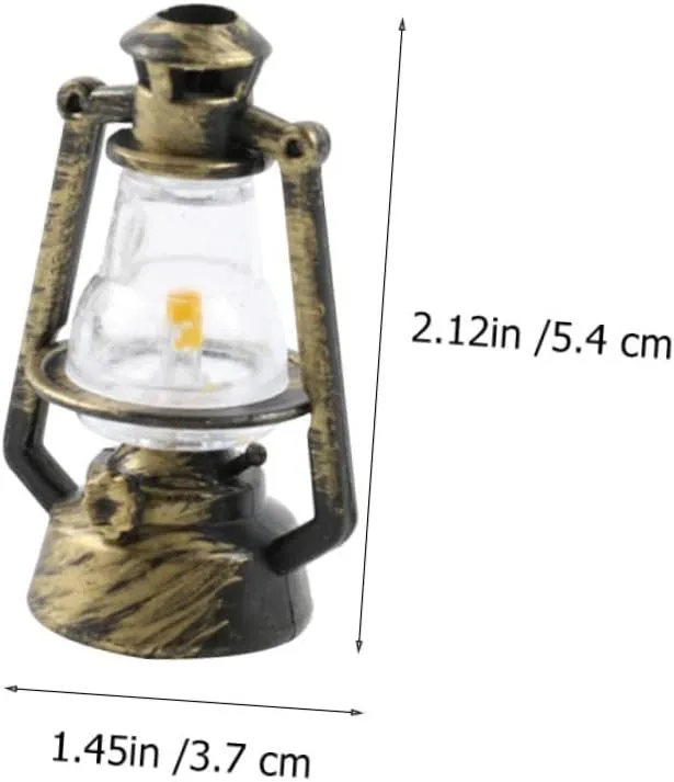 GARVALON 3sets Mini Kerosene Lamp Ornaments for Dollhouse Decor Retro Miniature Lantern Models for Accessories and Home Decoration 10pcs*3