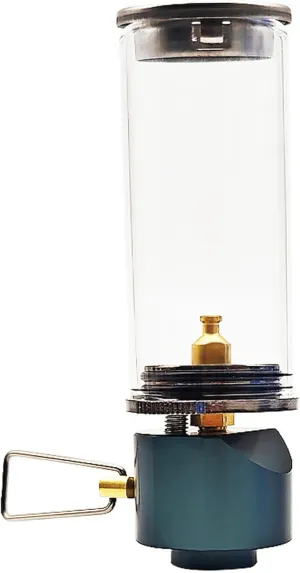 Gas Lantern, Dreamlike Candle Lamp with Heat-Resistant Glass, Adjustable Gas Lamp for Camping and Hiking, Transparent Finish