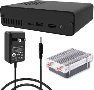 GeeekPi DeskPi Pro V2 2.5'' SATA HDD/SSD NAS Storage Kit for Raspberry Pi 4, Set-Top Box with ICE Tower Cooler & Power Supply for Raspberry Pi 4 Model B (NOT Include Pi Board)