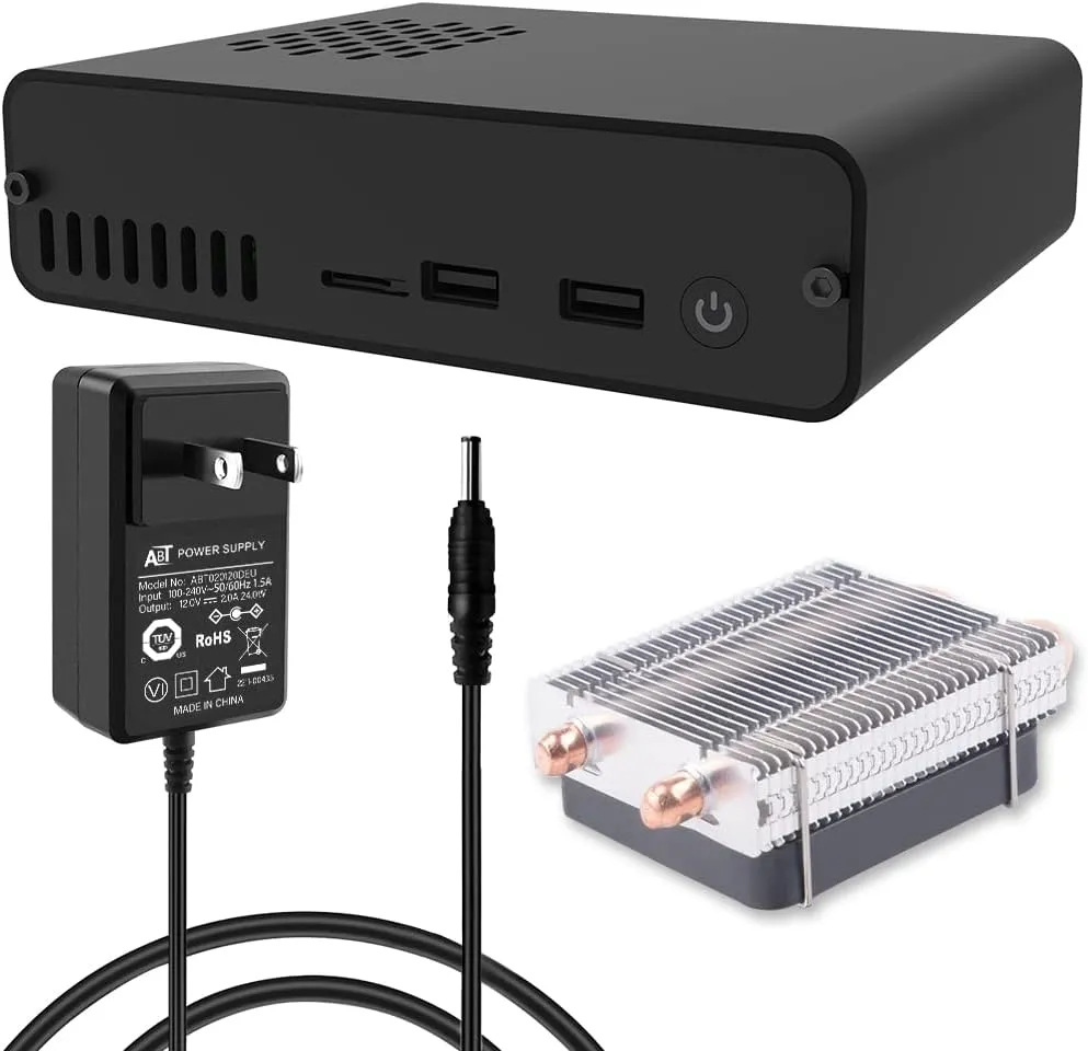GeeekPi DeskPi Pro V2 2.5'' SATA HDD/SSD NAS Storage Kit for Raspberry Pi 4, Set-Top Box with ICE Tower Cooler & Power Supply for Raspberry Pi 4 Model B (NOT Include Pi Board)