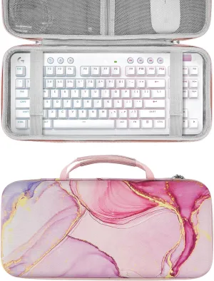 Geekria Tenkeyless Keyboard Case, Hard Shell Travel Carrying Bag for TKL 80% Compact 87 Key Computer Mechanical Gaming Portable Keyboard, Compatible with Logitech G713, G715