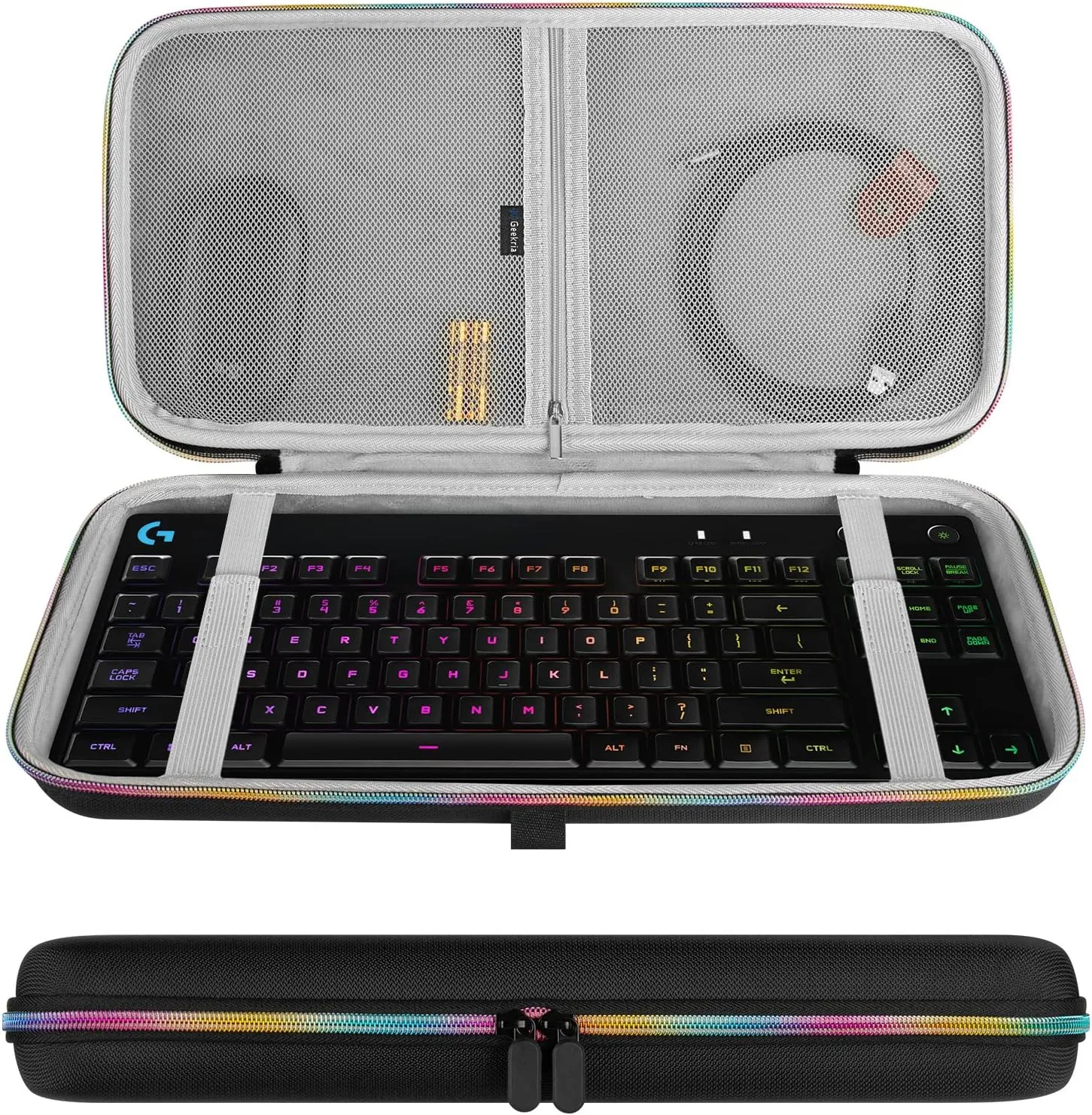 Geekria Tenkeyless TKL Keyboard Case, Hard Shell Travel Bag for 80% 87 Key Computer Mechanical Gaming Keyboard, Compatible with Logitech G Pro, Razer Huntsman Tournament Edition TKL (RGB)