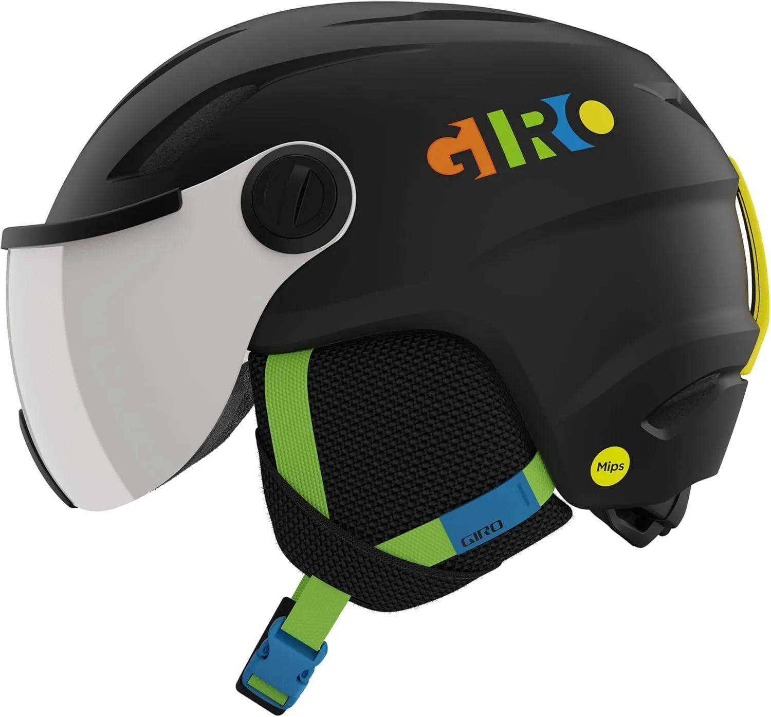 Giro Buzz MIPS Kids Ski Helmet - Snowboard Helmet with Integrated Goggle Shield/Visor for Kids, Toddlers, Boys & Girls