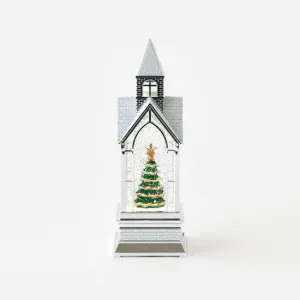 Glitter Church Tree Lantern