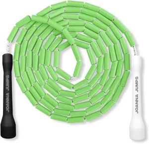 Glow in the Dark Segmented Jump Rope for Fitness and Exercise - Adjustable Jump Ropes with Plastic Handles - Tangle-Free Skipping Rope for Crossfit, Gym, Jumping Rope for Workout