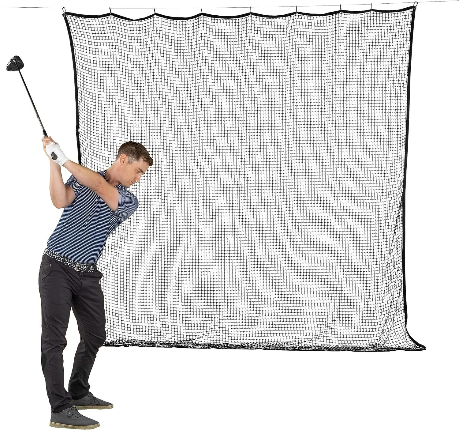 GoSports Sports Netting - 10 ft, 15ft, 20ft - Hitting Net for Golf, Baseball, Hockey, Soccer, LAX and More