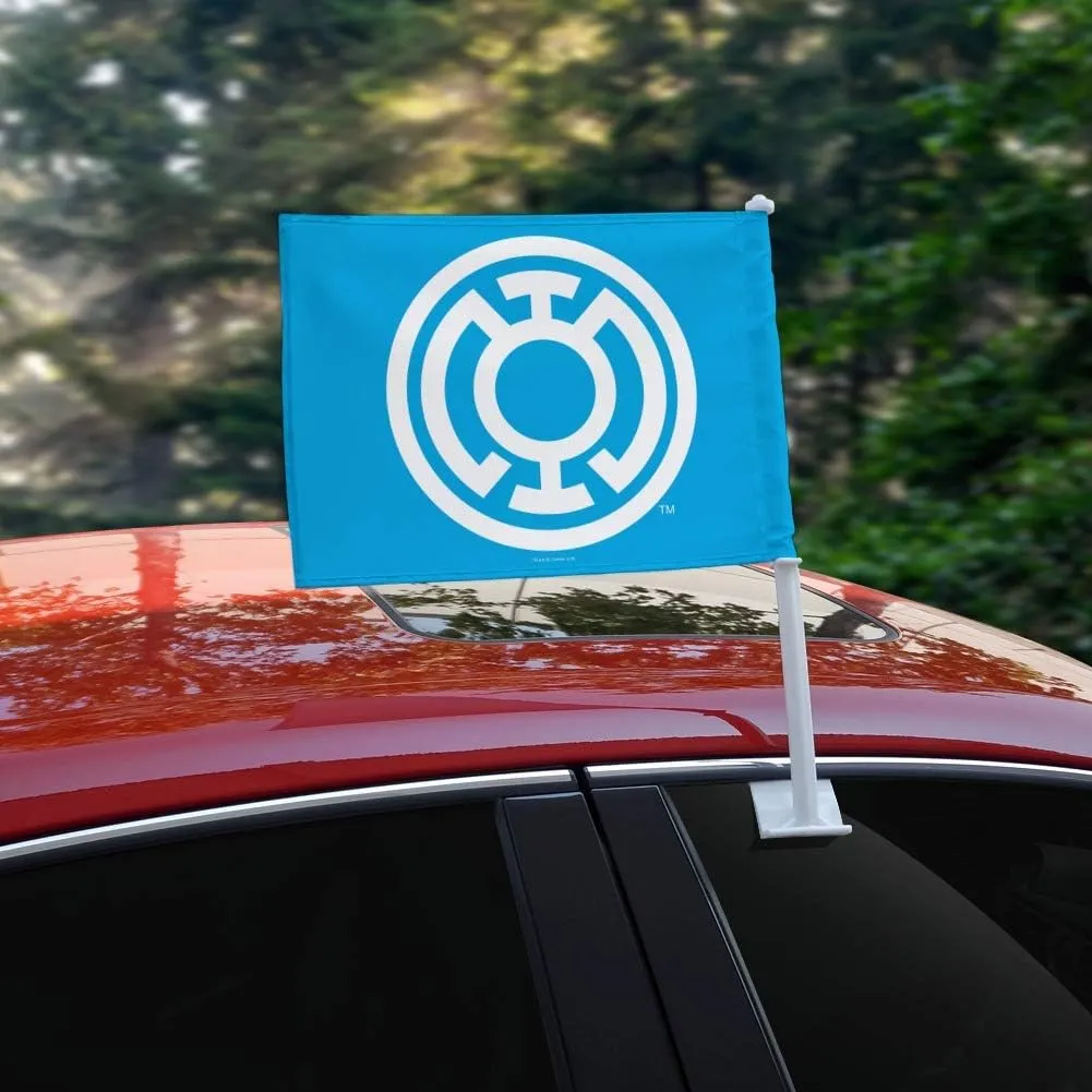 GRAPHICS & MORE Green Lantern Blackest Night Blue Lantern Logo Car Truck Flag with Window Clip On Pole Holder
