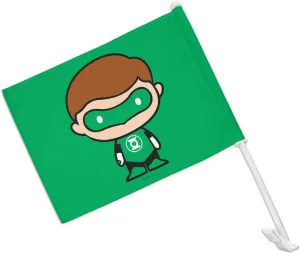 GRAPHICS & MORE Green Lantern Cute Chibi Character Car Truck Flag with Window Clip On Pole Holder