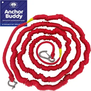 Greenfield Anchor Buddy, The Original Bungee Anchor Rope for Boats. 14ft to 50ft Stretch. Elastic Snubber Line. (Red)