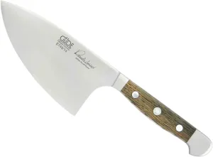 Guede Alpha Barrel Series Stainless Steel Herb Shark Knife with Oak Handle, 5.5-Inch