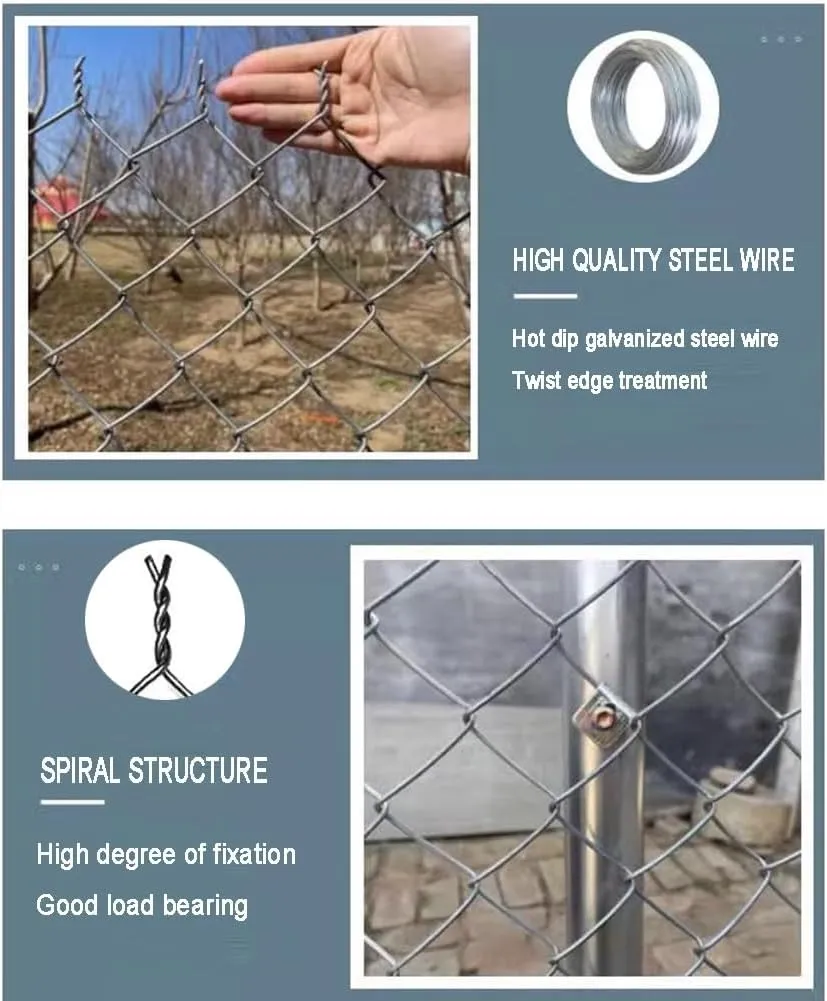GZHERVICES Galvanized Steel Wire Rope Netting, 2.5mm Thick Anti-Rust Steel Wire Mesh Fencing Roll Animal Poultry Cage Net Fence System Football Field Fence Garden Net (Color : 2.5mm, Size : 1.2x20m)