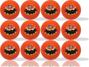 Halloween Pumpkin Golf Balls 12 Pack: Tee Off with Festive Jack-o'-Lantern Fun!