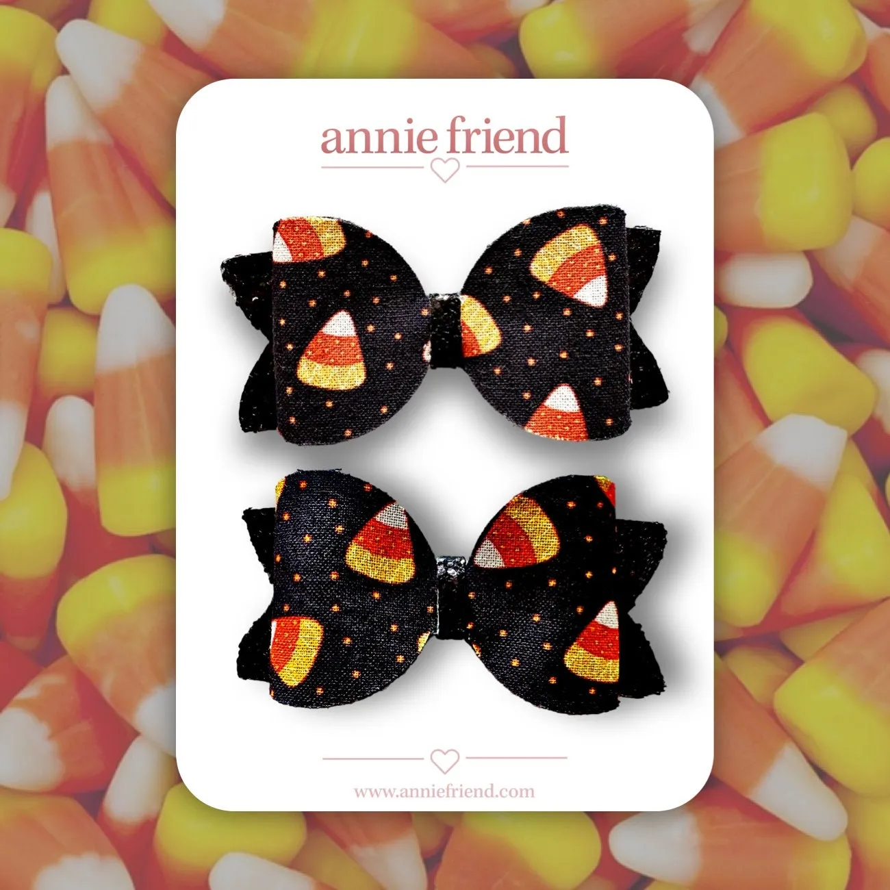 Halloween Pumpkin (Jack-o lantern) Skeleton Medium Sized Glitter Hair Bows 3 Pack
