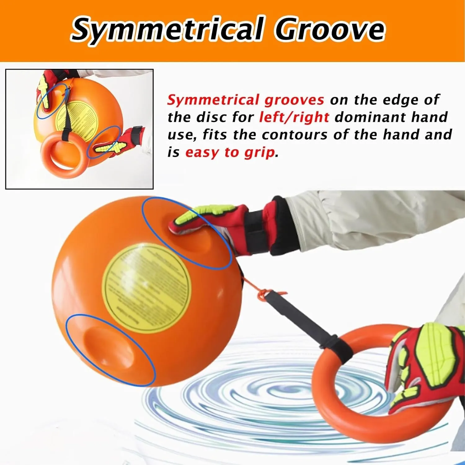 Hand-throwable Emergency Disc for Rafting, Weather-Resistant Rescue Disc for Water Emergencies, Instant Deployment Rescue Disc for Pool Safety