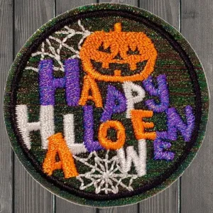 Happy Halloween Embroidered Patch — Iron On