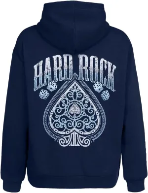 Hard Rock Casino Spade Navy Zip Hoodie