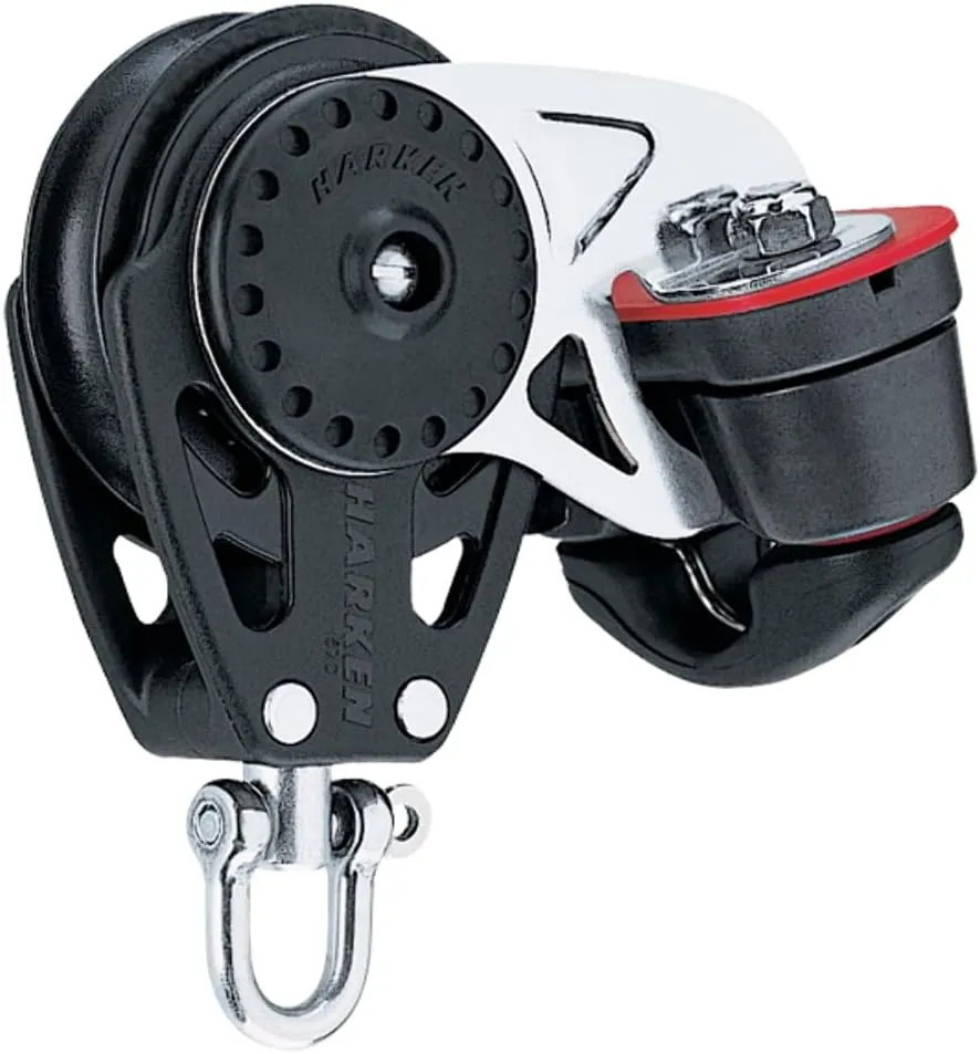 HARKEN Premium Sailing 57mm Carbo Air Boat Block w/Cam Cleat, 57mm, Part 2615