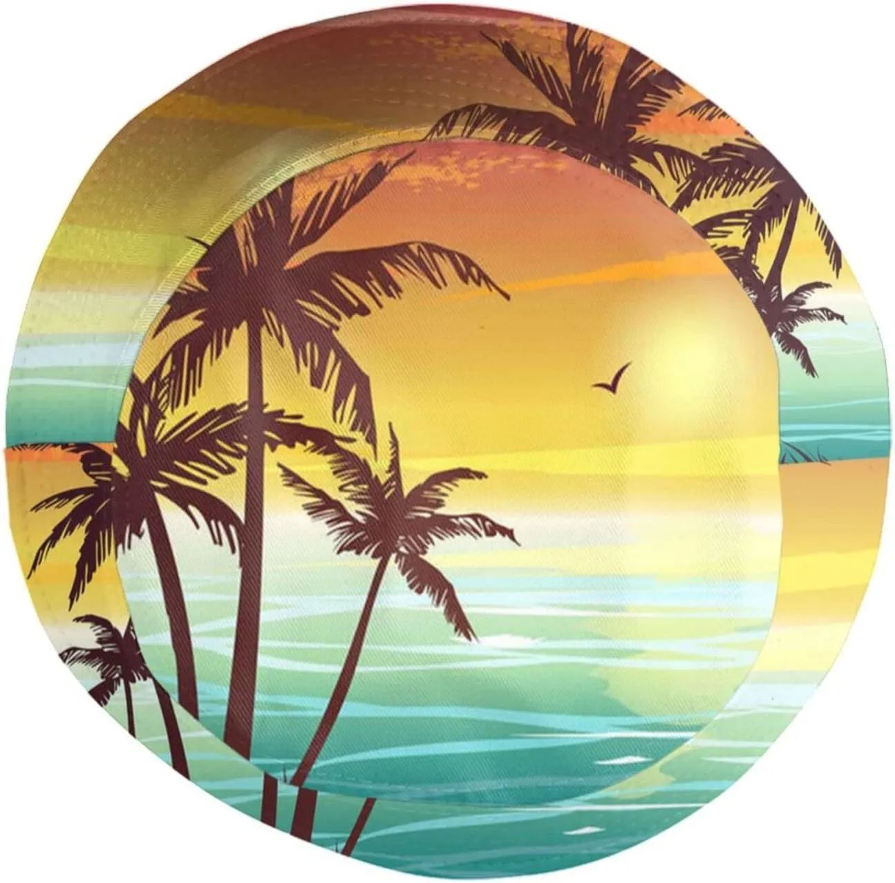 Hawaii Tropical Sunset Palm Tree Bucket Hat Summer Travel Beach Sun Hats Packable Outdoor Cap for Men Women