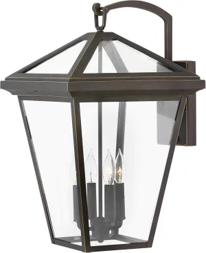 Hinkley Alford Place Collection Four Light Extra Large Outdoor Wall Mount Lantern, Oil Rubbed Bronze (Model: 2568OZ)