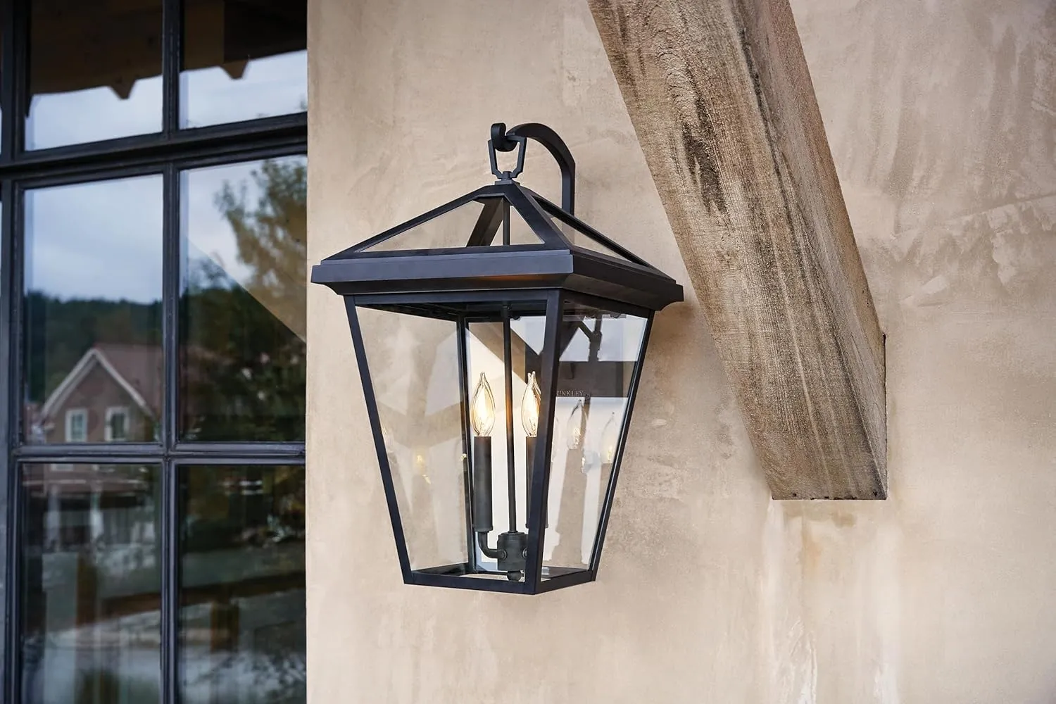 Hinkley Alford Place Collection Four Light Extra Large Outdoor Wall Mount Lantern, Oil Rubbed Bronze (Model: 2568OZ)