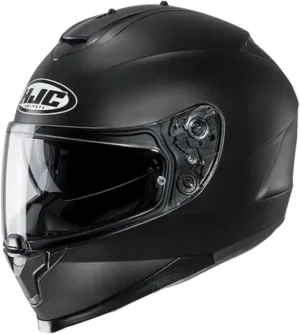 HJC C70 Solid Full Face Motorcycle Helmet with HJ-20M Pin-lock Shield, DOT Approved (Semi Flat Black, X-Small)
