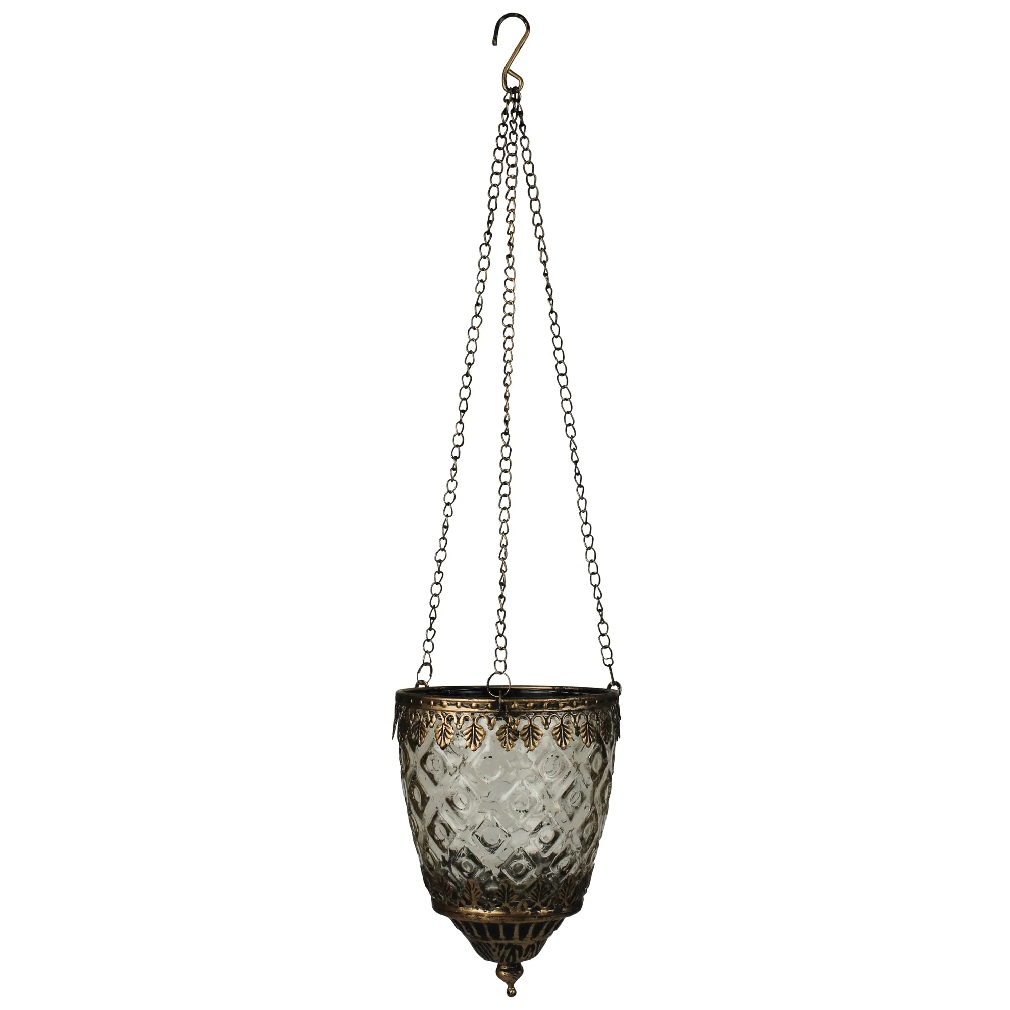 HomArt - Fez Hanging Lantern, Smoke Glass Diamond