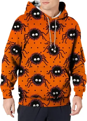 Hoodie Back Fashion Hoodie Printed Pocket Hoodie Jack Lantern Sweatshirt Horror Hoodies For Men Skeleton Skeleton