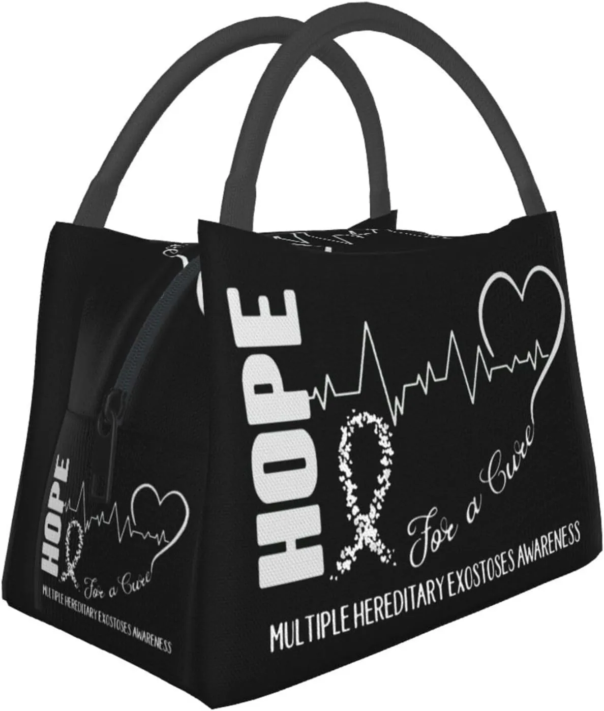 Hope For A Cure Multiple Hereditary Exostoses Awareness Lunch Box Large Portable Collapsible Insulated Cooler Lunch Tote for Men Women