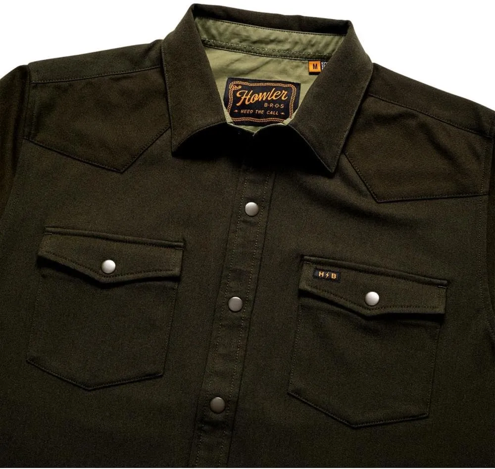 Howler Bros Men's Stockman Stretch Snapshirt, Deep Woods