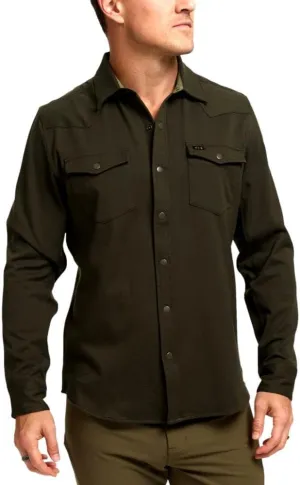 Howler Bros Men's Stockman Stretch Snapshirt, Deep Woods