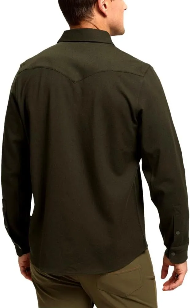 Howler Bros Men's Stockman Stretch Snapshirt, Deep Woods