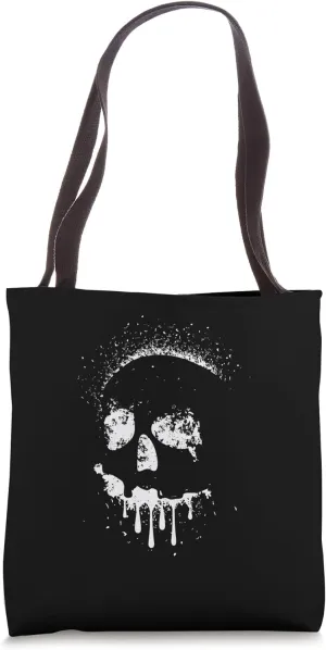 Human Skull Mansion Haunted Spooky Funny Horror Halloween Tote Bag