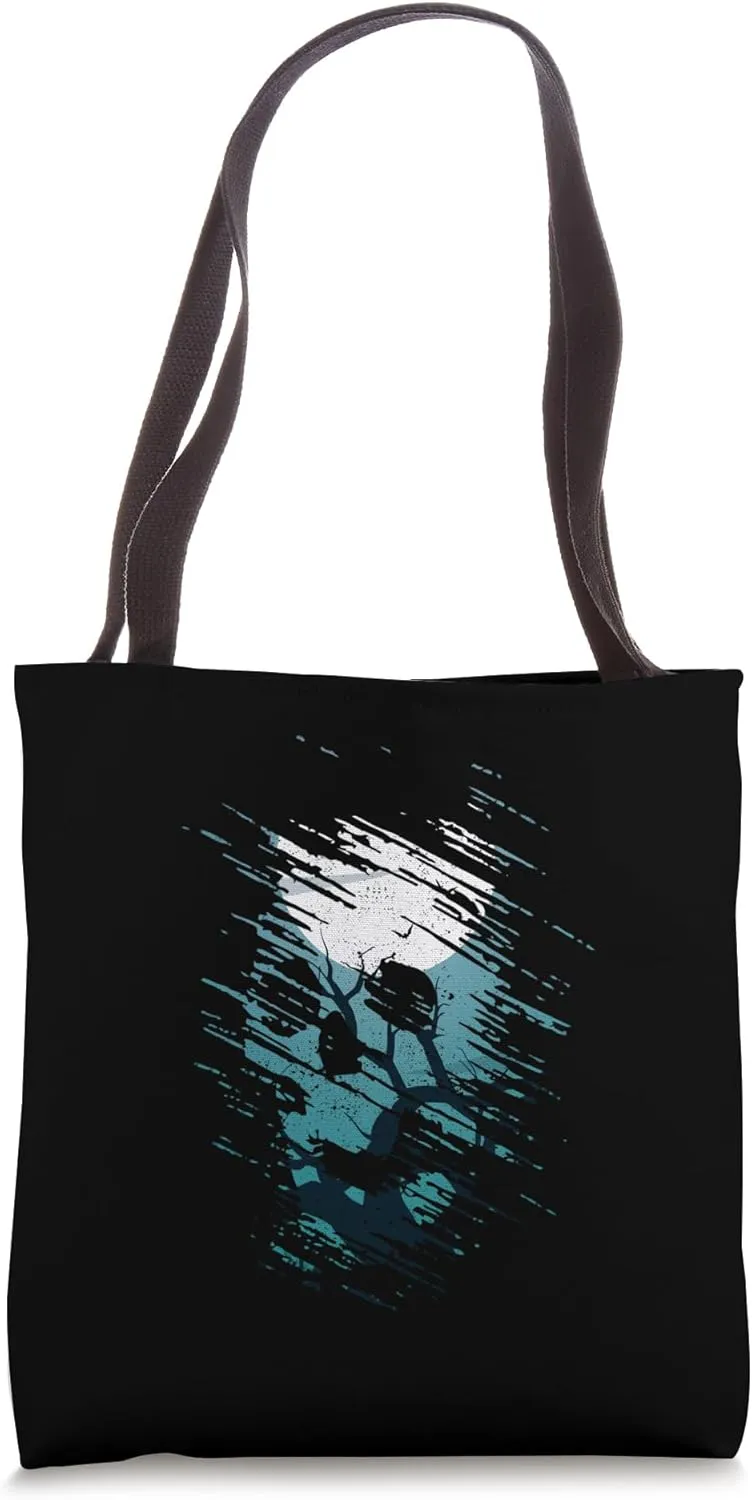 Human Skull Mansion Haunted Spooky Funny Horror Halloween Tote Bag