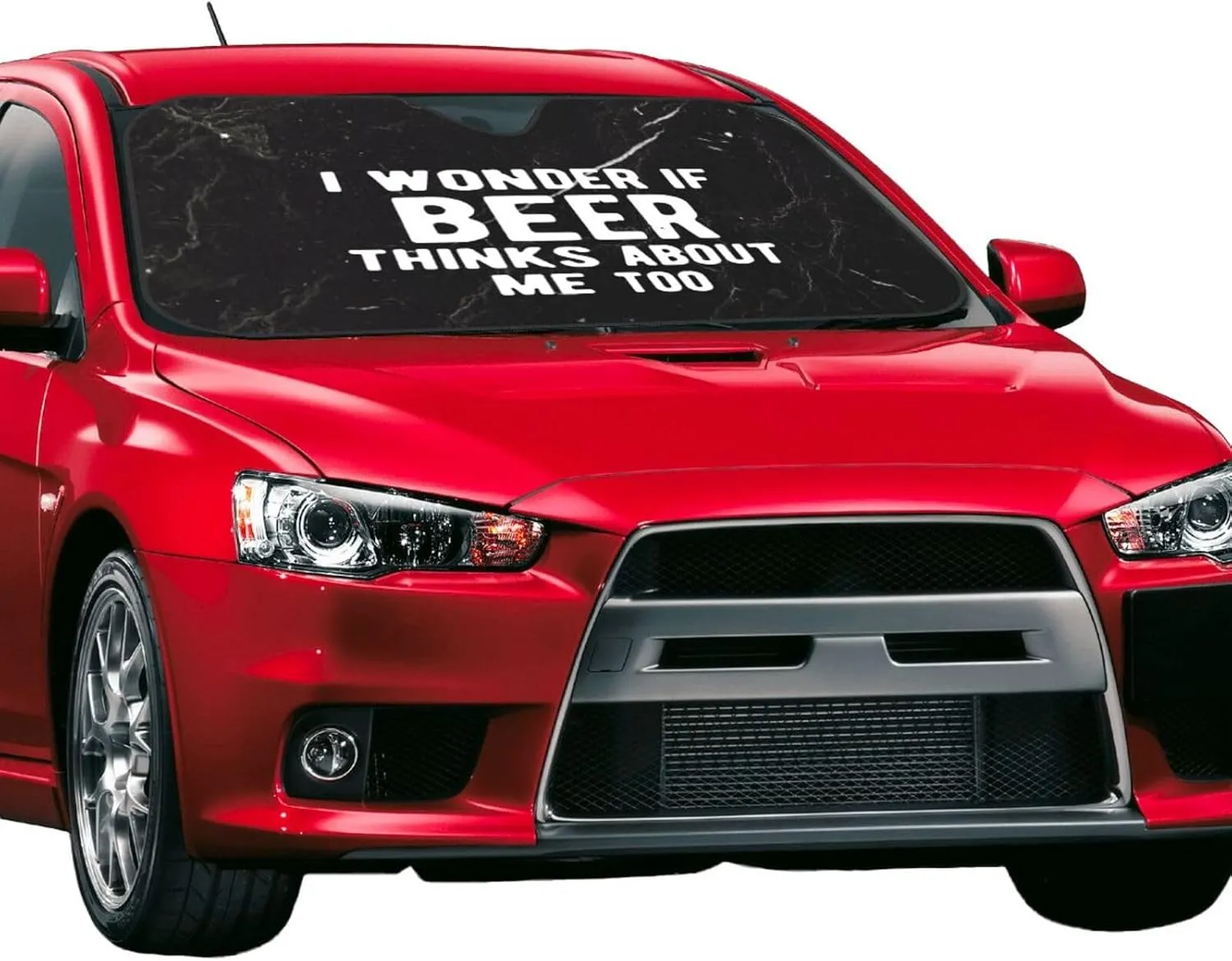 I Wonder If Beer Thinks About Me Too Windshield Sun Shade Foldable Blocks UV Rays Sun Shade, for Car SUV Truck