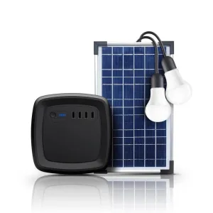 iForway 56Wh Solar Lighting Kits (including 1pc LS06 8W Solar Panel   1pcs Light Bulb   1*19V2A Charger)