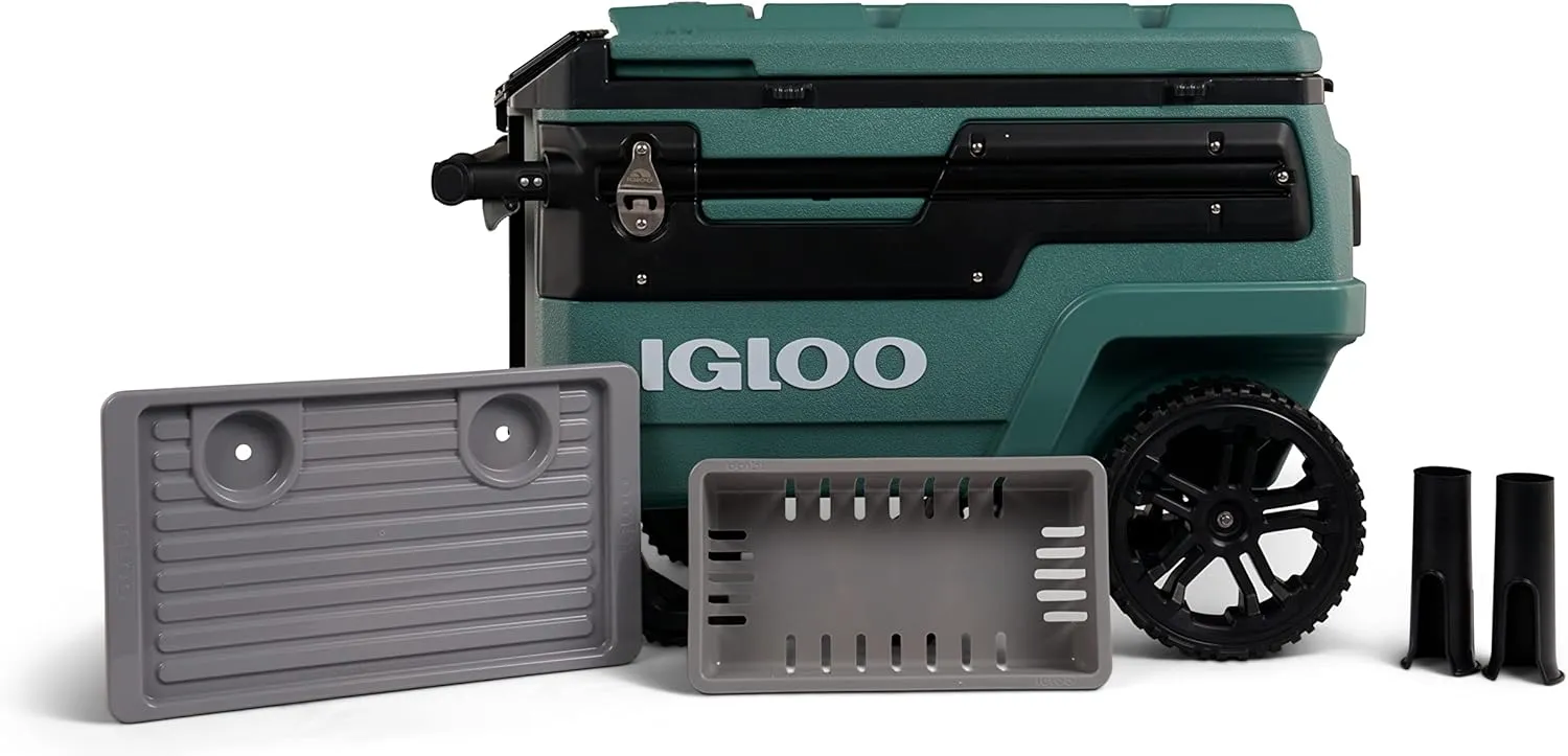 Igloo Trailmate Journey 70Qt Wheeled Cooler, Insulated Hard Shell Ice Chest