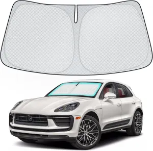 INSAUTO Windshield Sun Shade for 2014-2024 2025 Porsche Macan Accessories, [Upgraded 7-Layer Protection], Foldable Front Windshield Sunshade, Block Out UV Rays & Heat, Keep Car Cool
