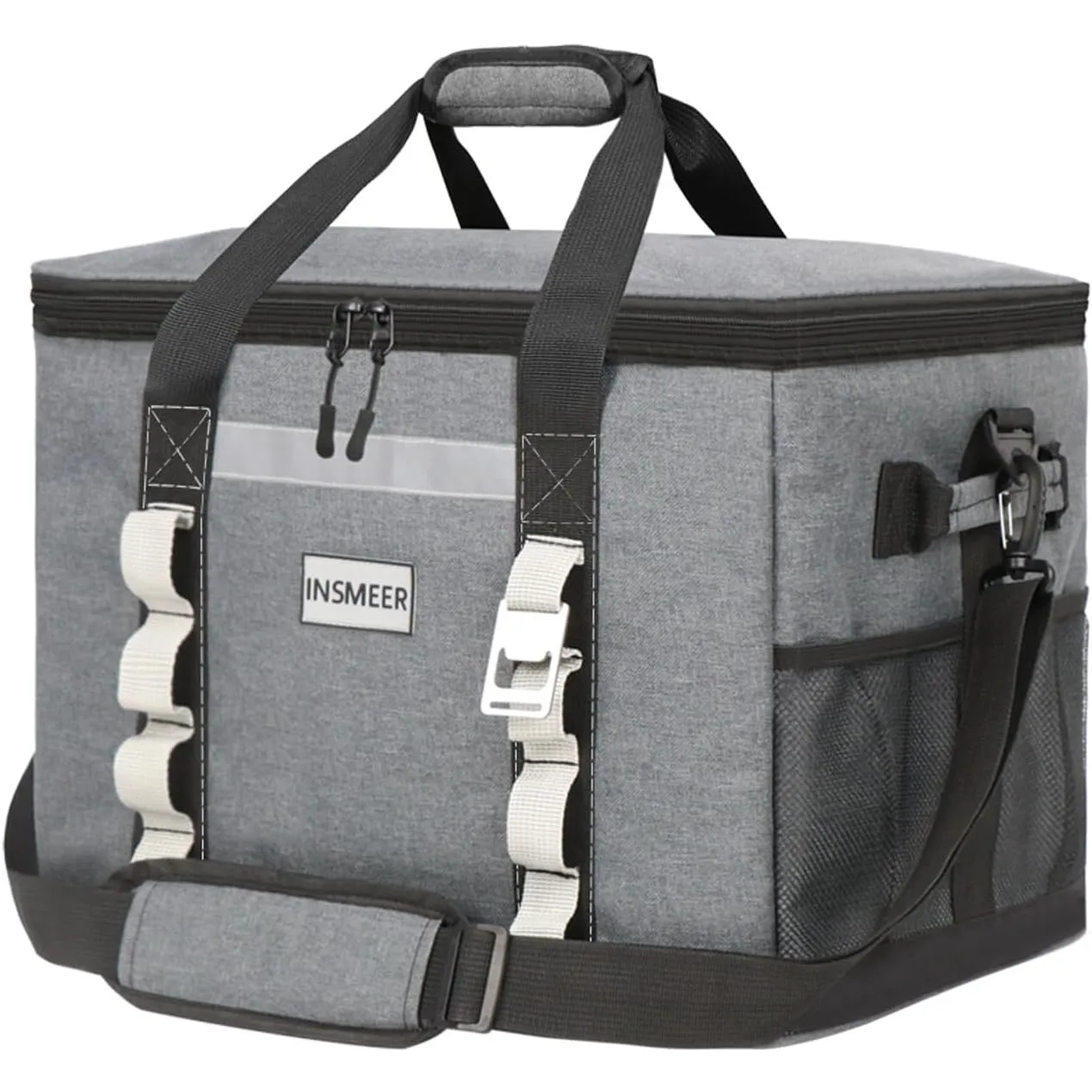 INSMEER Cooler Bag Large - 30-80 Cans, Reusable 55L/25L Soft Cooler Bags, Insulated Grocery Bags - Cooler with Bottle Opener & Removable Shoulder Strap - for Beach, Camping, Picnic, Travel - Outdoor