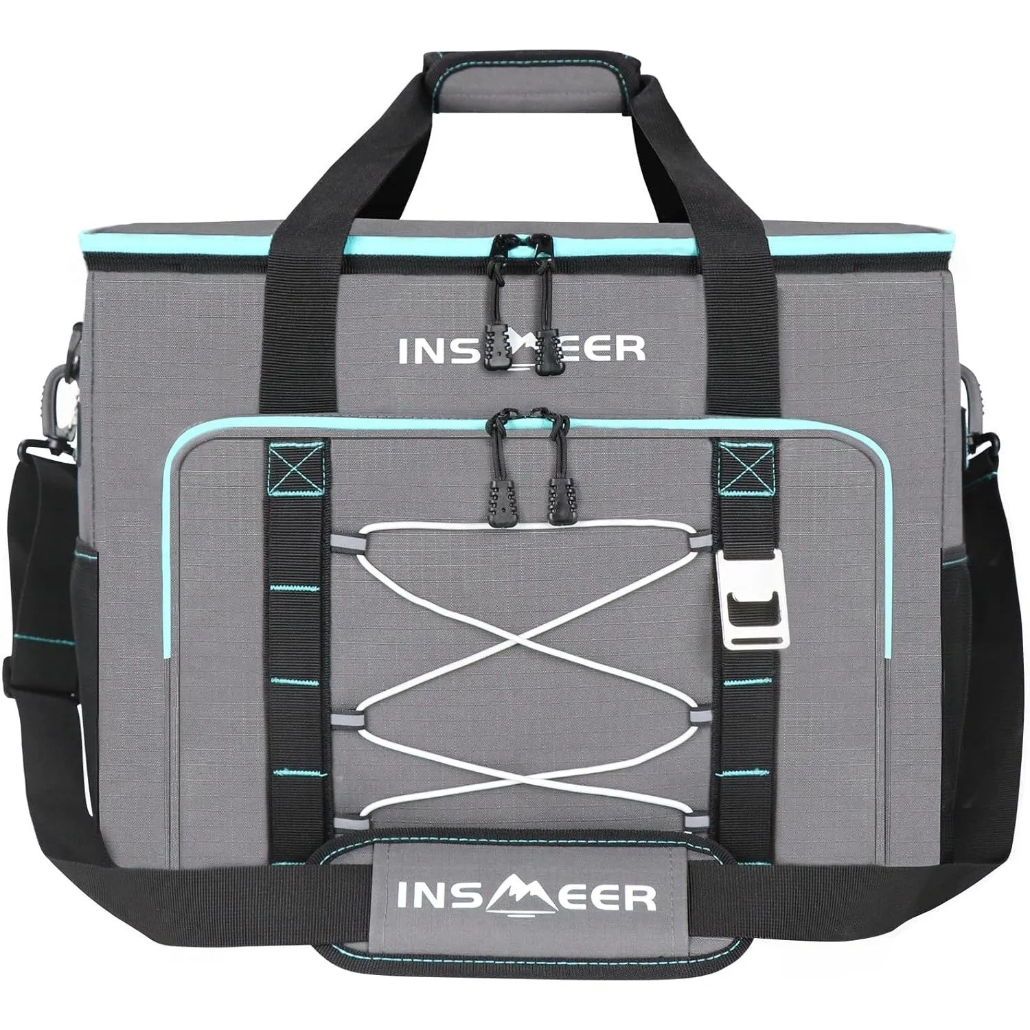 INSMEER Cooler Bag Large - 30-80 Cans, Reusable 55L/25L Soft Cooler Bags, Insulated Grocery Bags - Cooler with Bottle Opener & Removable Shoulder Strap - for Beach, Camping, Picnic, Travel - Outdoor